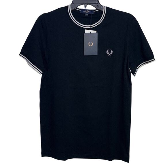 Fred Perry Twin Tipped T-Shirt black/white small$70